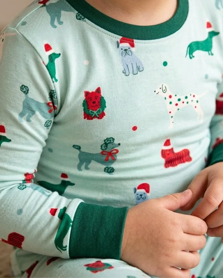 Holiday Pups Kids 2-Piece Bamboo Pajamas - Image 2