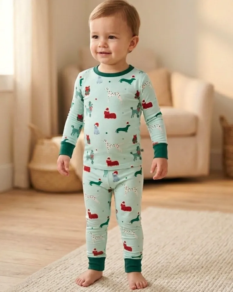 Holiday Pups Kids 2-Piece Bamboo Pajamas - Image 3